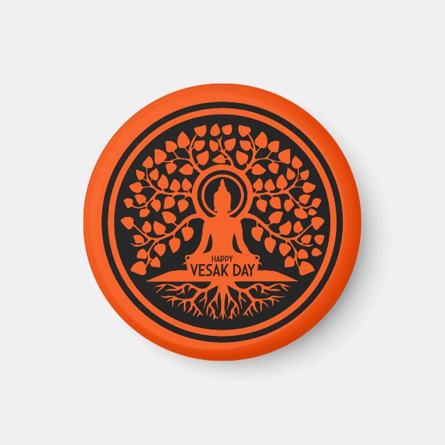 Imán Feliz Día de Vesak (Frente)