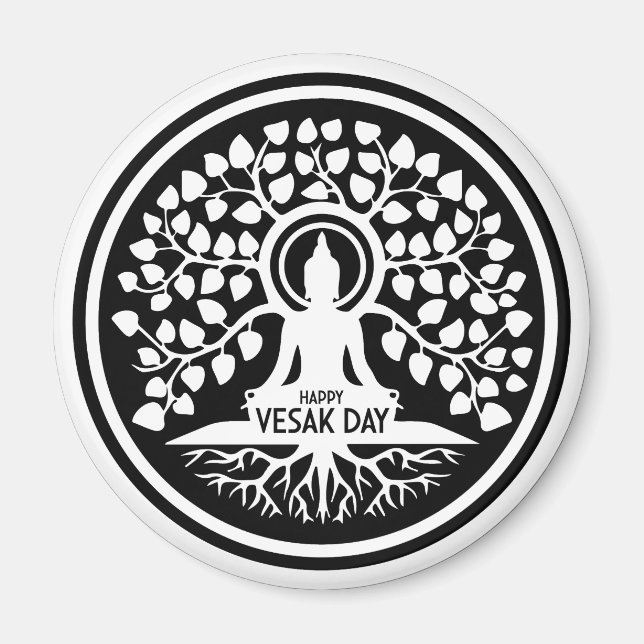 Imán Feliz Día de Vesak (Frente)