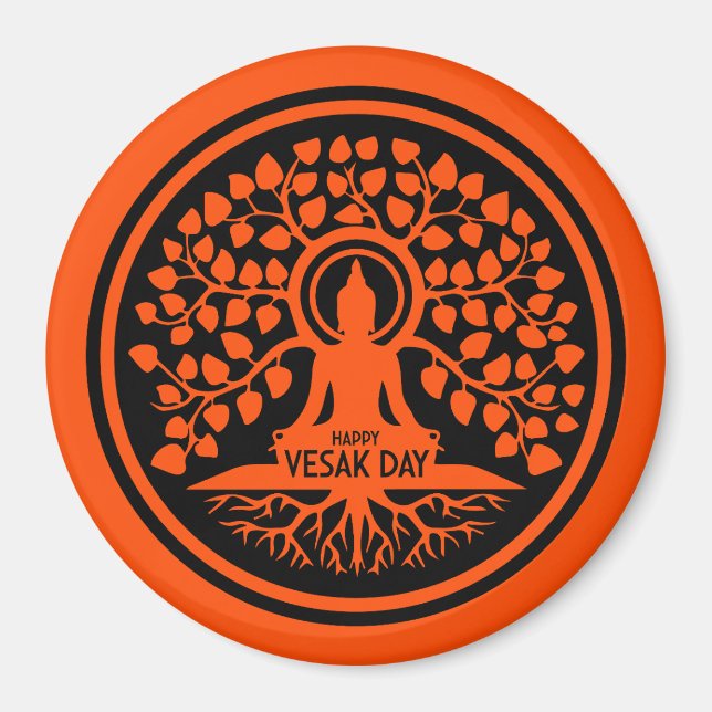 Imán Feliz Día de Vesak (Frente)