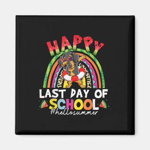 Imán Feliz Día Del Colegio Dachshund Dab Rainbow Suma