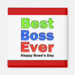 Imán Feliz Día del Jefe, mejor jefe de la historia
