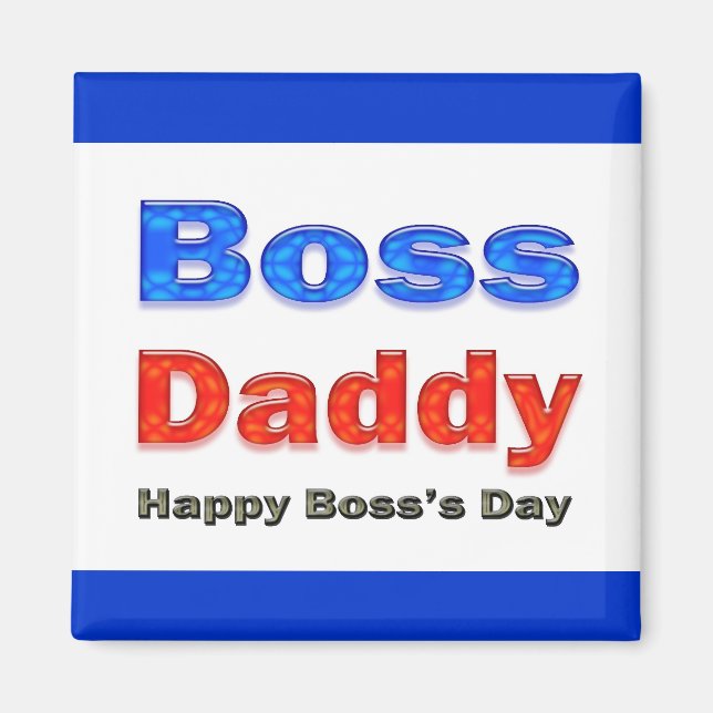 Imán Feliz Día del Jefe papá (Frente)