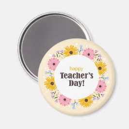 Imán Feliz Día del Maestro Flores Silvestres
