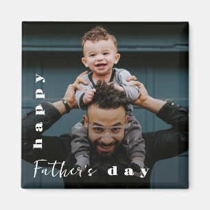 Imán Feliz Día del Padre Foto personalizada moderna