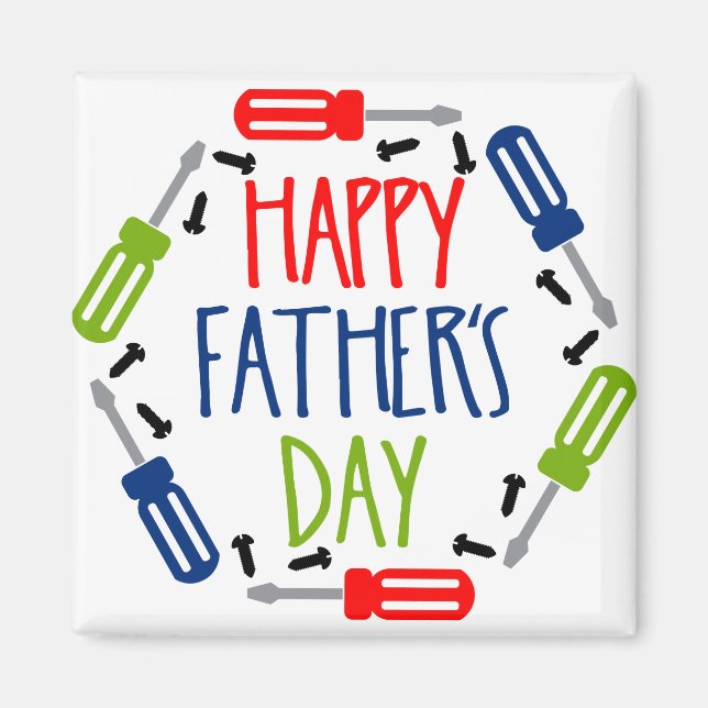 Imán Feliz Día del Padre, gran regalo de papá (Frente)