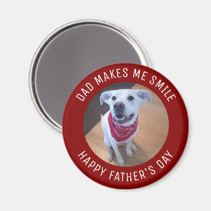 Imán Feliz Día del Padre, papá me hace sonreír foto de 