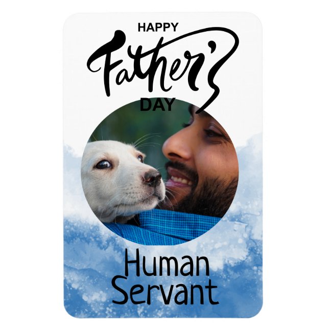Imán Feliz Día del Padres, Personalizado de sirvientes  (Vertical)