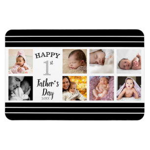 Imán Feliz Día del Primer Padre Nuevo Collage de fotos