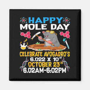 Imán Feliz Día del Topo el 23 de octubre Mujer Amante d