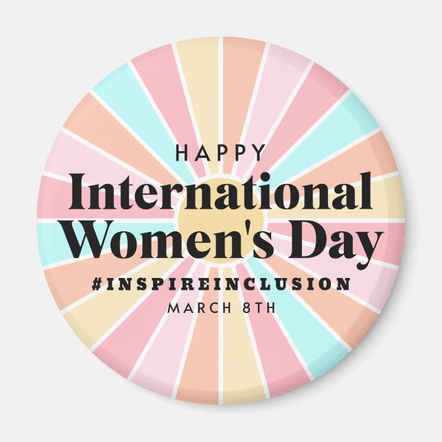 Imán Feliz Día Internacional de la Mujer | 8 de marzo (Frente)
