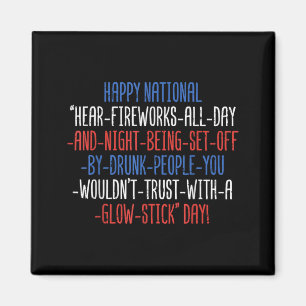Imán Feliz Día Nacional de los Fuegos Artificiales Dive