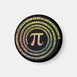 Imán Feliz Día Pi Gracioso Espiral de matemáticas en la
