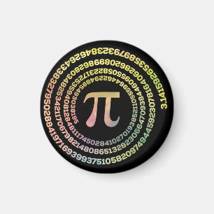 Imán Feliz Día Pi Gracioso Espiral de matemáticas en la