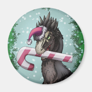 Imán Feliz Dinosaurio de Navidad