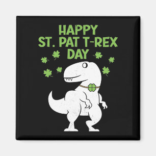 Imán Feliz Dinosaurio divertido del Día de San Patrici