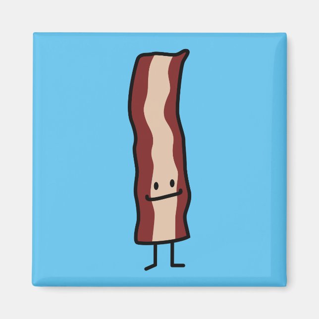Imán Feliz diseño clásico de Bacon Smirk (Frente)