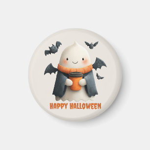 Imán Feliz diseño fantasma de Halloween