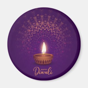 Imán Feliz Diwali - Luz de las velas