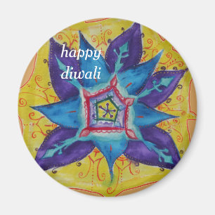 Imán Feliz Diwali mandala Magnet
