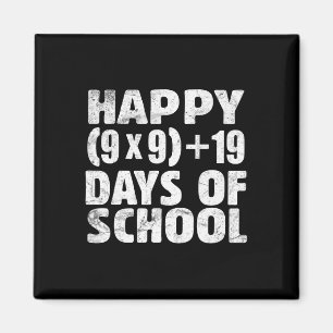 Imán Feliz ecuación matemática escolar de 100 días Día