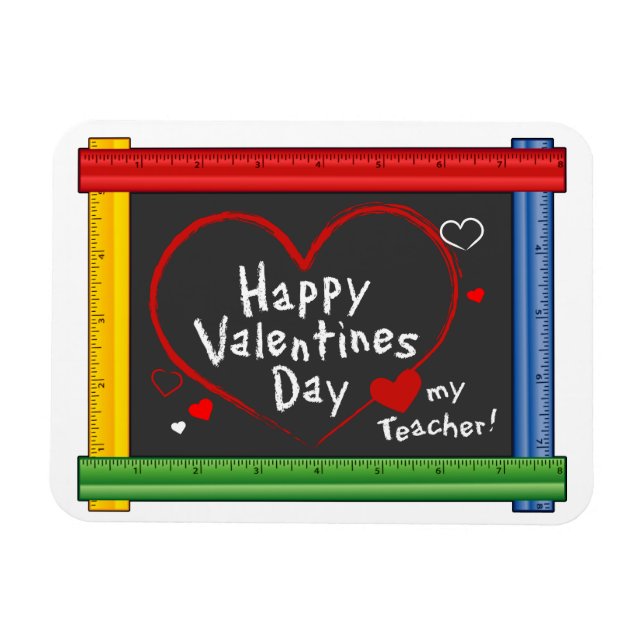 Imán ¡Feliz El día de San Valentín de Maestros! (Horizontal)