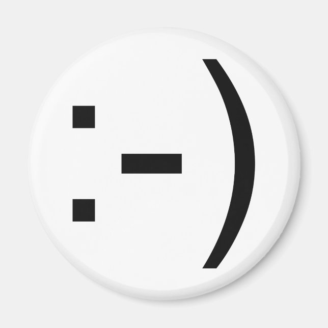 Imán ¡Feliz emoticono facial! (Frente)