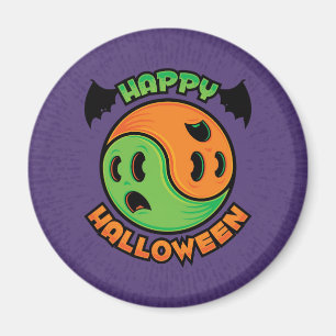 Imán Feliz Fantasma de Halloween Yin-Yang