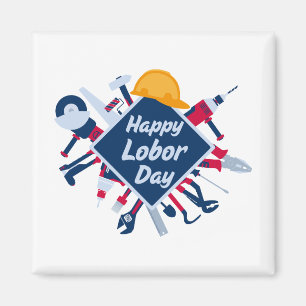 Imán Feliz fin de semana del día del trabajo