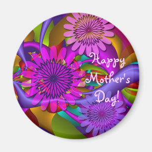 Imán feliz floral del día de madre