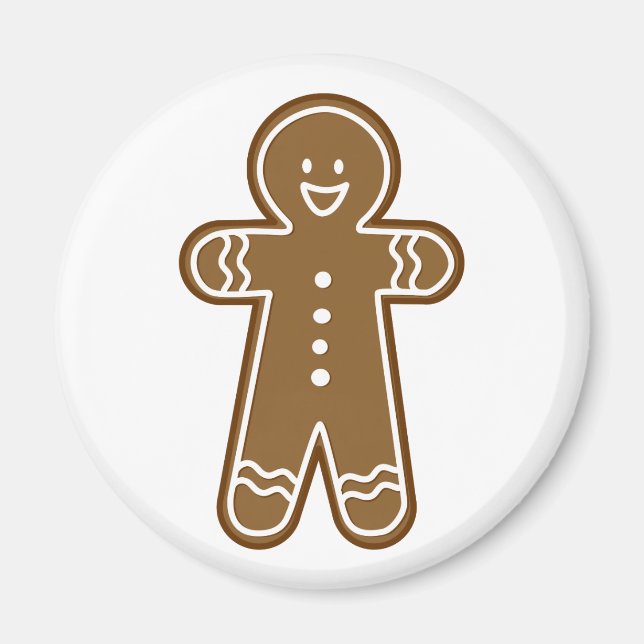 Imán Feliz Gingerbread Tall (Frente)