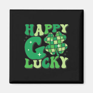 Imán Feliz Go Lucky Shamrock St Patrons Day Mujeres