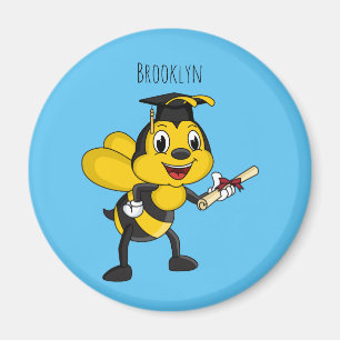 Imán Feliz graduación de abejas personalizados