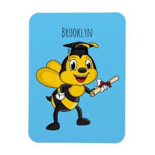 Imán Feliz graduación de abejas personalizados