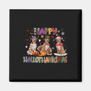Imán Feliz Hallothanksmas Pitbull Lover Halloween C