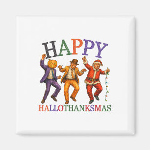 Imán Feliz Hallothanksmas Trump Bailando Funny Tru