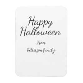 Imán Feliz Halloween agregar nombre de familia caligraf