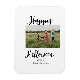 Imán Feliz Halloween agregar nombre de familia foto sim