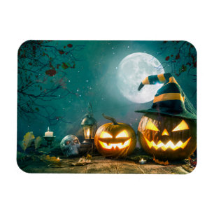 Imán Feliz Halloween Art Gracioso Jack O Lantern Hallow