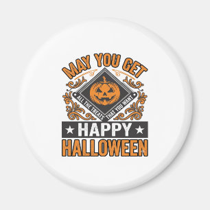 Imán Feliz Halloween Calabaza Regalos Vintage