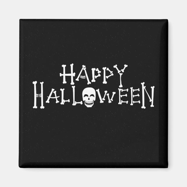 Imán Feliz Halloween - Calavera de serpenteo (Frente)
