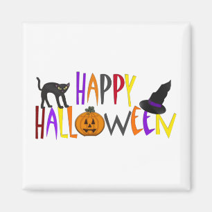 Imán Feliz Halloween colorido