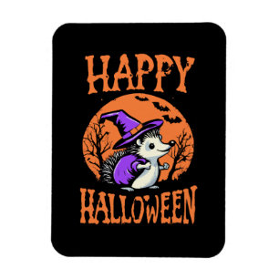 Imán Feliz Halloween Erizo Bruja