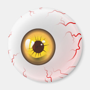 Imán ¡Feliz Halloween! Espeluznante Ojo Amarillo