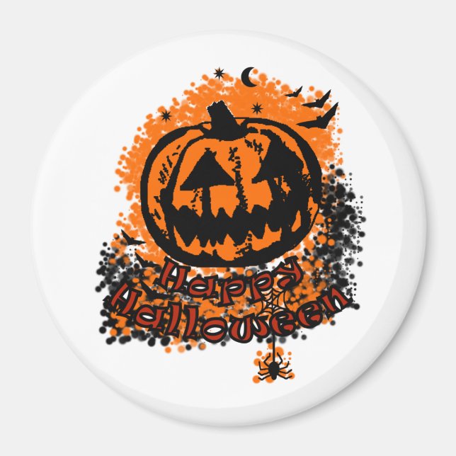 Imán Feliz Halloween Jack O Lantern (Frente)