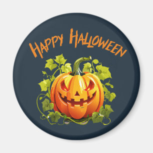 Imán Feliz Halloween Jack-O-Lantern en Vid