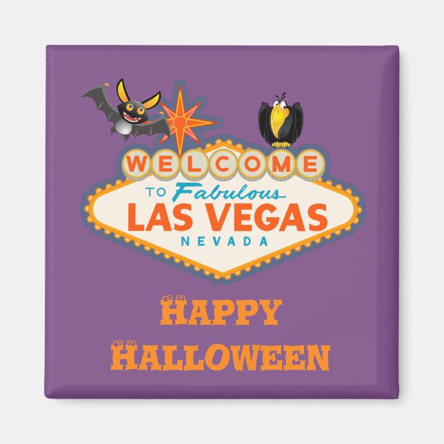 Imán Feliz Halloween Las Vegas Style (Frente)