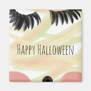 Imán Feliz Halloween Momia Dibujada a Mano