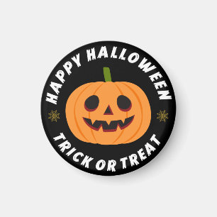 Imán Feliz Halloween Truco o Trato Calabaza Negro