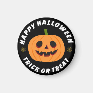 Imán Feliz Halloween Truco o Trato Calabaza Negro