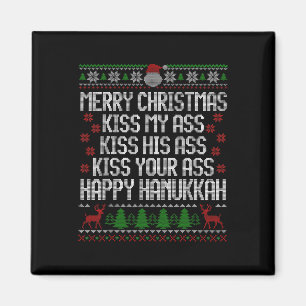 Imán Feliz Hanukkah besa mi Feliz Navidad